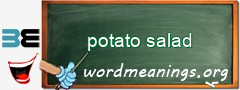 WordMeaning blackboard for potato salad